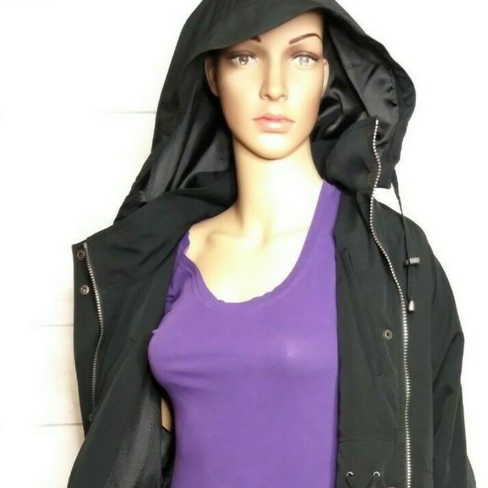 LL Bean Womens Trench Coat Rain Jacket Xl Petite